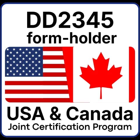 DD2345 form-holder, USA and Canada Joint Certification Program