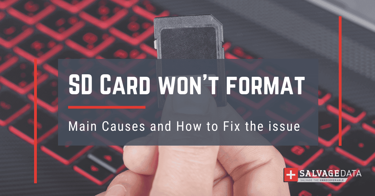 How To Fix Problem: "SD Card Won't Format"