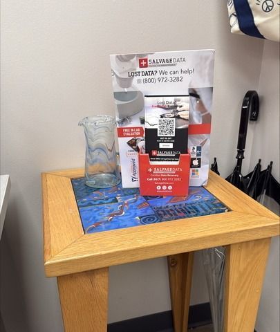 SalvageData data recovery drop-off box inside the location at 1617 John F Kennedy Blvd, Philadelphia, PA 19103