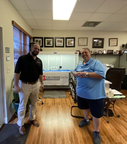 SalvageData data recovery drop-off box inside the location at 5784 Powerline Rd, Fort Lauderdale, FL 33309