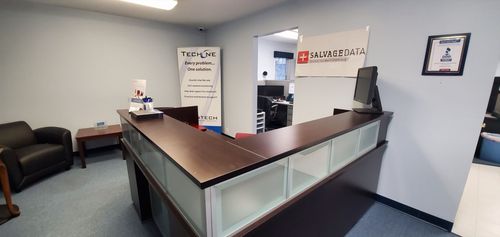 SalvageData data recovery drop-off box inside the location at 931 Pittsburg Ave NW, North Canton, OH 44720