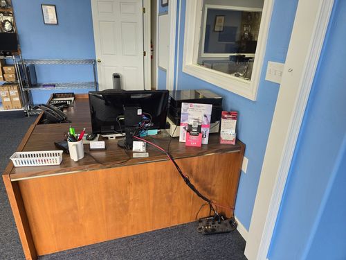 SalvageData data recovery drop-off box inside the location at 502 N Cedar St, Suite A, Shelbyville, IL 62565