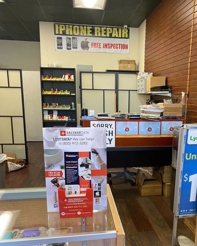 SalvageData data recovery drop-off box inside the location at 1926 W Olympic Blvd, Los Angeles, CA 90006