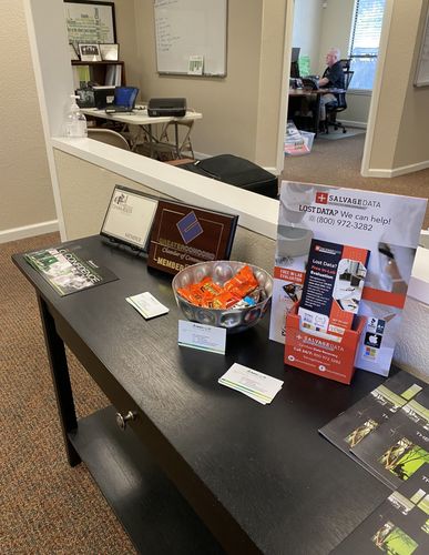 SalvageData data recovery drop-off box inside the location at 5167 Clayton Rd b, Concord, CA 94521