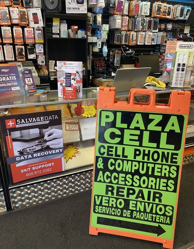 SalvageData data recovery drop-off box inside the location at 36768 Cedar Blvd, Newark, CA 94560