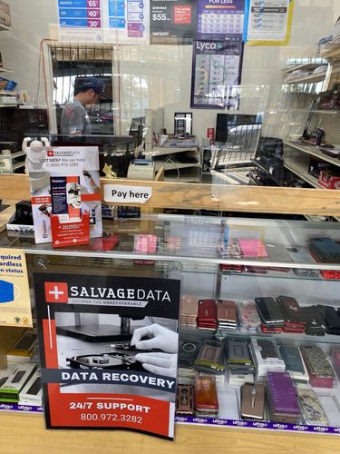 SalvageData data recovery drop-off box inside the location at 592 N Abel St, Milpitas, CA 95035