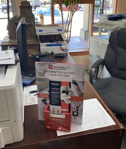 SalvageData data recovery drop-off box inside the location at 1777 Hamilton Ave #1190, San Jose, CA 95125