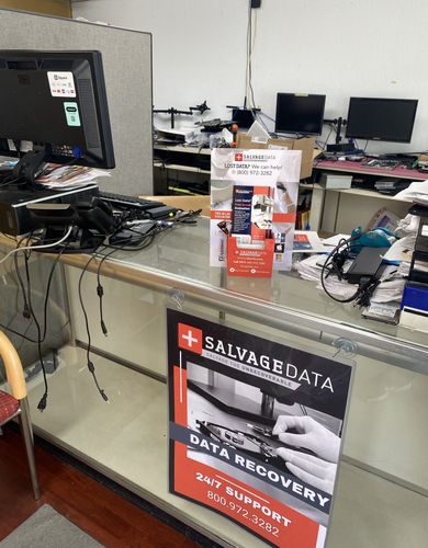 SalvageData data recovery drop-off box inside the location at 338 Jackson St #4, Hayward, CA 94544