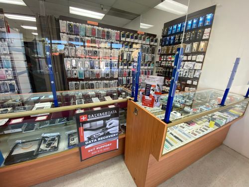 SalvageData data recovery drop-off box inside the location at 1690 San Pablo Ave Suite A2, Pinole, CA 94564