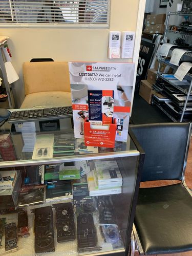 SalvageData data recovery drop-off box inside the location at 118 Middle St, Ste 1016, Lake Mary, FL 32746