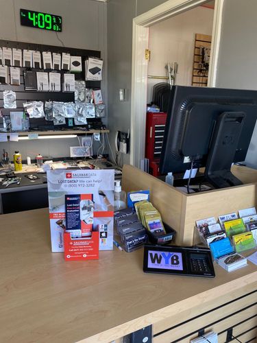 SalvageData data recovery drop-off box inside the location at 218 Reservation Rd, Marina, CA 93933