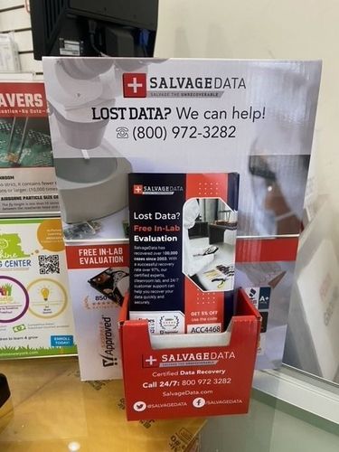 SalvageData data recovery drop-off box inside the location at 169 E 92nd St, New York, NY 10128