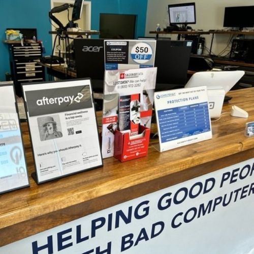 SalvageData data recovery drop-off box inside the location at 355 Independence Blvd, Virginia Beach, VA 23462