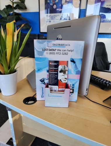 SalvageData data recovery drop-off box inside the location at 252 East Ave B, Chico, CA 95926