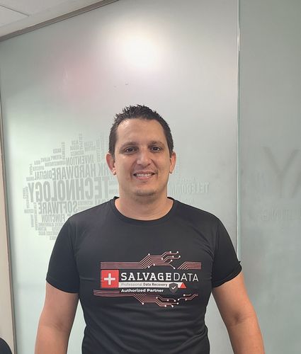 SalvageData data recovery drop-off box inside the location at 4961 SW 75th Ave, Miami, FL 33155