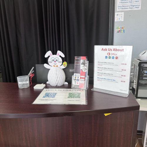 SalvageData data recovery drop-off box inside the location at 11917 Paramount Blvd Ste H h, Downey, CA 90242