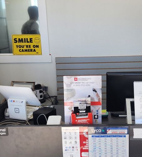 SalvageData data recovery drop-off box inside the location at 8340 Vickers St J, San Diego, CA 92111