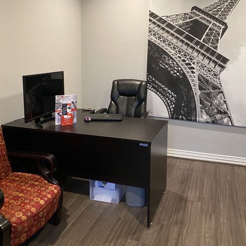 SalvageData data recovery drop-off box inside the location at 8668 John Hickman Pkwy, Frisco, TX 75034