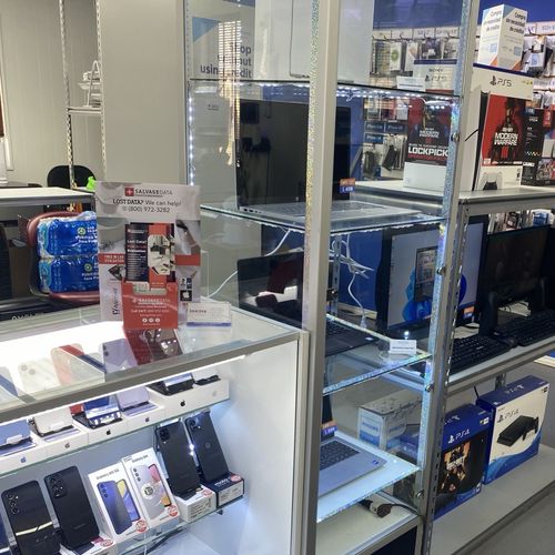 SalvageData data recovery drop-off box inside the location at 101 SW Dallas St, Grand Prairie, TX 75051