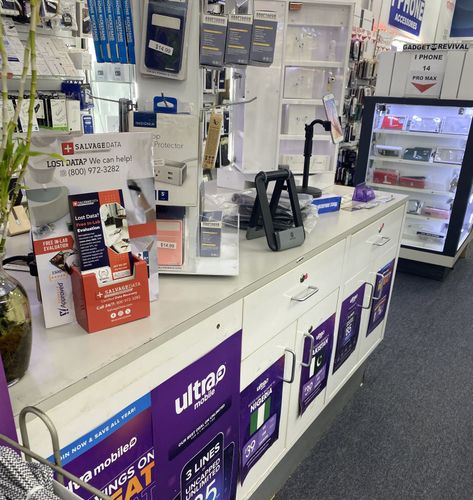 SalvageData data recovery drop-off box inside the location at 2416 W Devon Ave, Chicago, IL 60659
