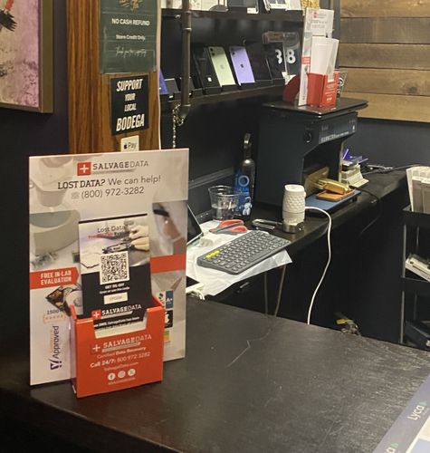 SalvageData data recovery drop-off box inside the location at 1419 W 18th St, Chicago, IL 60608