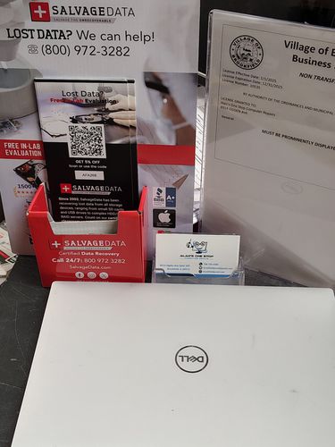 SalvageData data recovery drop-off box inside the location at 8914 Ogden Ave, Brookfield, IL 60513