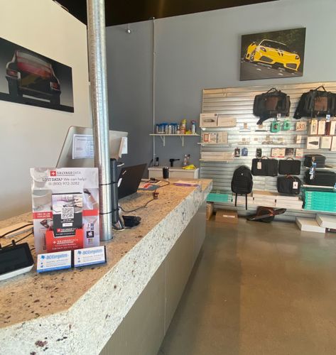 SalvageData data recovery drop-off box inside the location at 1070 University Ave J101, San Diego, CA 92103