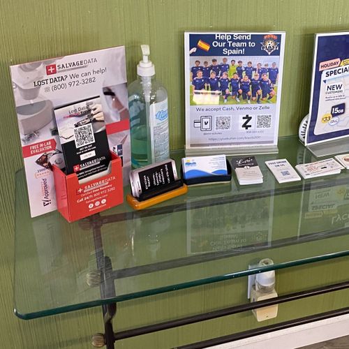 SalvageData data recovery drop-off box inside the location at 4645 Cass Street, Suite 201A, San Diego, CA 92109
