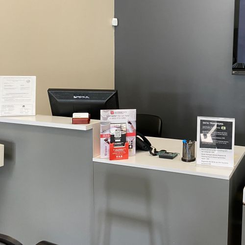 SalvageData data recovery drop-off box inside the location at 13850 City Center Dr Suite 5013, Chino Hills, CA 91709