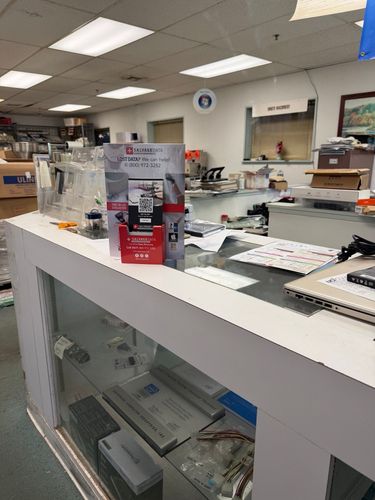 SalvageData data recovery drop-off box inside the location at 260 W Dekalb Pike, King of Prussia, PA 19406