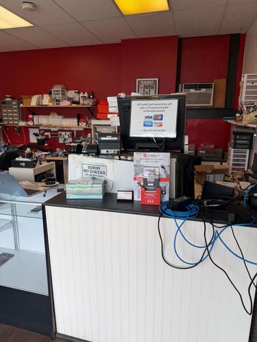 SalvageData data recovery drop-off box inside the location at 11 N Eagle Rd, Havertown, PA 19083