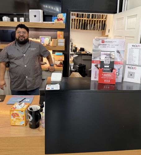 SalvageData data recovery drop-off box inside the location at 648 Grand St, Brooklyn, NY 11211