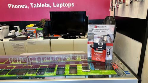 SalvageData data recovery drop-off box inside the location at 528 Merrick Rd, Rockville Centre, NY 11570