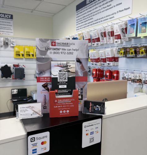 SalvageData data recovery drop-off box inside the location at 1743 NJ-88, Brick Township, NJ 08724