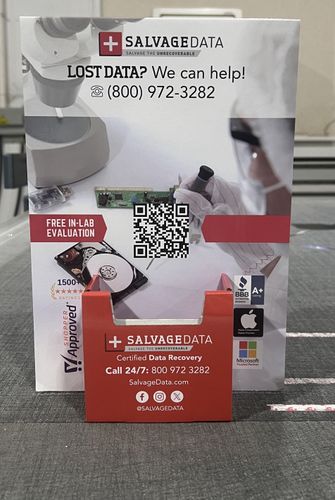 SalvageData certified data recovery lab drop-off
