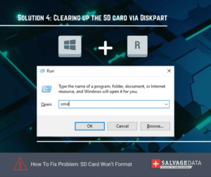step by step, fix SD card, format SD card