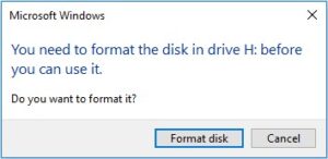 how to fix error you need to format disk