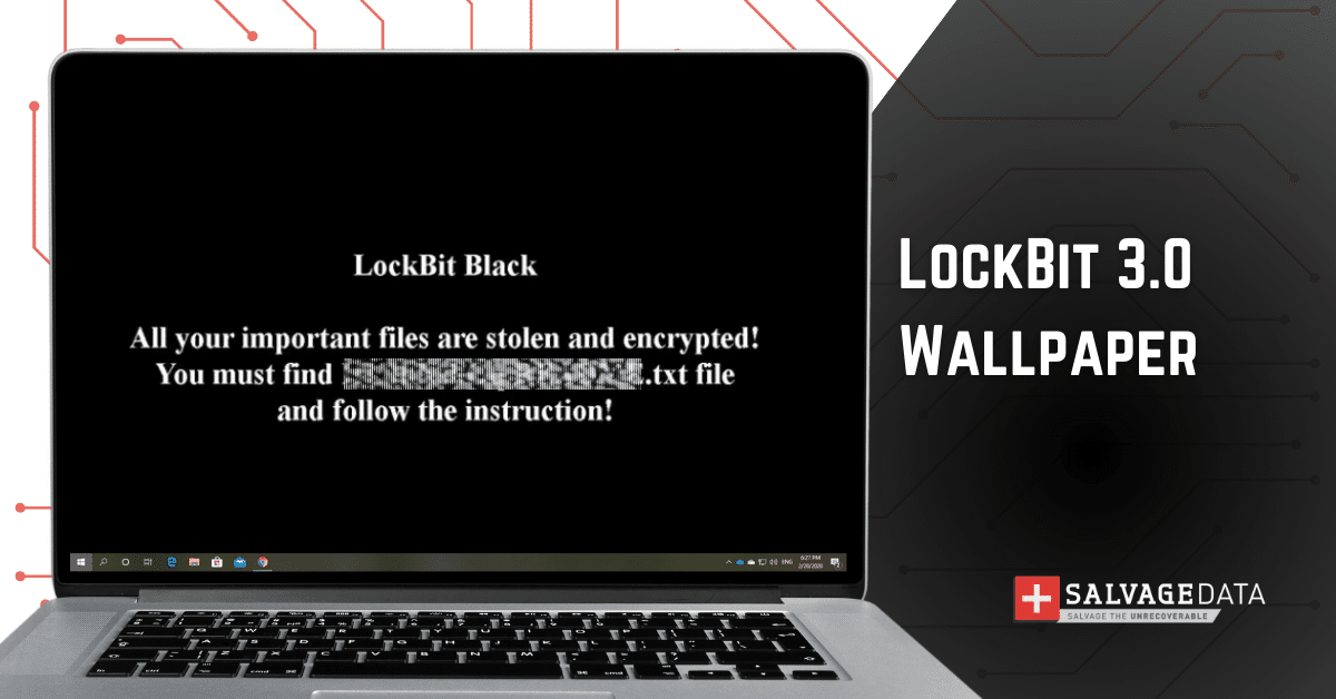 LockBit 3.0 ransomware Wallpaper example